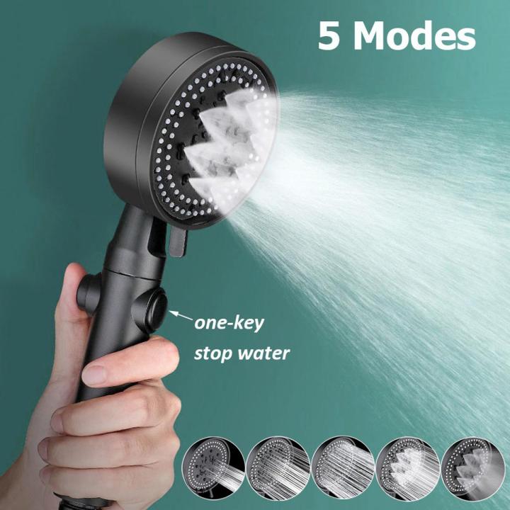 5 Modes Adjustable High Pressure Shower Head / Powerful Water Saving  Shower Head / Handheld Bathroom Accessories