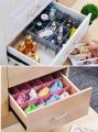 4Pcs/Sets Plastic Drawer Partition Strips  - Socks, Ties, Belts, Scarfs & Underwears, Sorting DIY Drawer Organizing Plastic Strips. 