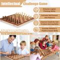 Wooden Chess Set Checkers Backgammon 3 in 1 Board Games for Adults & Kids. 