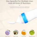 Baby Rice Paste Spoon Cute Squeezing Feeding Spoon Food Grade Silicone Newborn Food Feeder Baby Fresh Fruit Tableware Tools. 