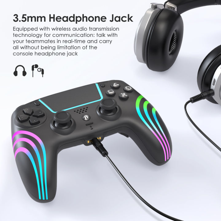 HS-PS5230W%20RGB%20Wireless%20Controller%20for%20PS5%20/PS5%20SLIM%20/PS5%20PRO%20/PC%20(BLACK)%20-%20Image%207