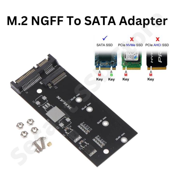 M2 to SATA Adapter M.2 to SATA Adapter M.2 NGFF Converter 2.5" SATA3 Card B Key for 2230-2280 M2 SSD