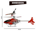 Remote Control 2.5 Channel Velocity Rechargeable Helicopter - Infrared Control - Size Approx. 12 inches - Red. 