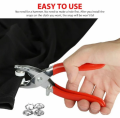 Imported Quality Pliers Button Press Tool With 25 Button Metal Prong Snaps Buttons  Sewing Free Snap Button Kit with Manual Pliers Hand Press Studs Tool. 