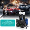 Tihokile PS4 Move Controller Charging Station, PS4 Controller Charging Station with LED Display and 3 Front USB Ports, PS4 Charger Docking Station for PS4 VR Games, for PS4 Controller/PS VR Controller. 