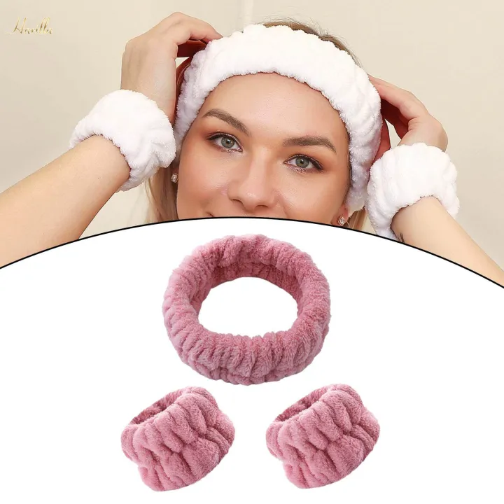Face%20Wash%20Headband%20and%20Wristband%20Set%20Facial%20Liquids%20from%20Spilling%20Down%20Dark%20Pink%20-%20Image%207