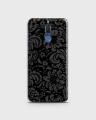 Huawei Nova 2i 3d Hard Cover caseBlack Pattern - 1 cover 2024. 
