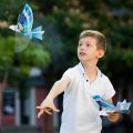 FLYING BIRD PHYSICAL WALKING TOYS FOR KIDS DAVINCI DESIGN WATER PROOF  - Thrown Bird Flying Toy With USB Charging Stunt Gowing Flapper For Space Adventures. 