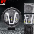 For Jeep 1 pcs Ultra Bright 100 Watts 7 Inch V Shape DRL Auxiliary Spotlight With 3 Round Wide Angle Beam & High Power Spot Magnifier LED Beam Light With 5 Operating Modes For Jeeps, Outer Light 100W 12V Operated ATV Tractor. 