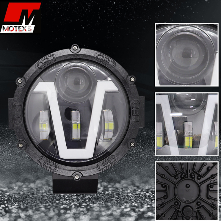 For%20Jeep%201%20pcs%20Ultra%20Bright%20100%20Watts%207%20Inch%20V%20Shape%20DRL%20Auxiliary%20Spotlight%20With%203%20Round%20Wide%20Angle%20Beam%20&%20High%20Power%20Spot%20Magnifier%20LED%20Beam%20Light%20With%205%20Operating%20Modes%20For%20Jeeps,%20Outer%20Light%20100W%2012V%20Operated%20ATV%20Tractor%20-%20Image%204