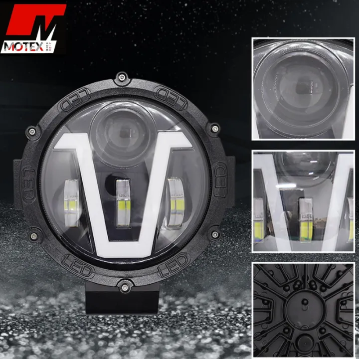 For%20Jeep%201%20pcs%20Ultra%20Bright%20100%20Watts%207%20Inch%20V%20Shape%20DRL%20Auxiliary%20Spotlight%20With%203%20Round%20Wide%20Angle%20Beam%20&%20High%20Power%20Spot%20Magnifier%20LED%20Beam%20Light%20With%205%20Operating%20Modes%20For%20Jeeps,%20Outer%20Light%20100W%2012V%20Operated%20ATV%20Tractor%20-%20Image%204