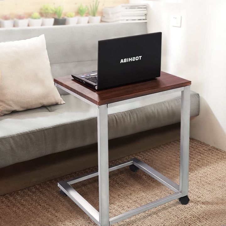 Portable Wooden Laptop side Table with wheels And Study Table With Multi-Functional Uses
