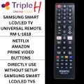 Samsung LCD Remote Control For All Samsung Smart TV Remote Control With Social Buttons Huayu RM-L1618 With 3D Option USE Directly Without Setup | Triple H. 