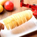 High-Quality Stainless-Steel Spiral Potato Slicer With Non-Slip Rubber Feet. 