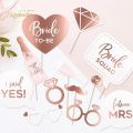 Set Of 12 Team Bride Props Bridesmaid, Bride To Be Unique Photography Photo Booth, Bridal Shower Props Set 12 Pcs. 