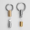 Multi-function Outdoor Stainless Steel Cutting Tool Capsule Knife Key Ring Pendant Tinying Mini Tools. 