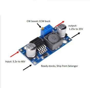 LM2596 Adjustable DC to DC Step-Down Converter | Buck Power Supply Module (1.23V–30V Output)