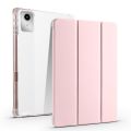 3-fold Clear TPU Leather Tablet Case with Pen Slot For Lenovo Tab M11 / Xiaoxin Pad 11 2024. 