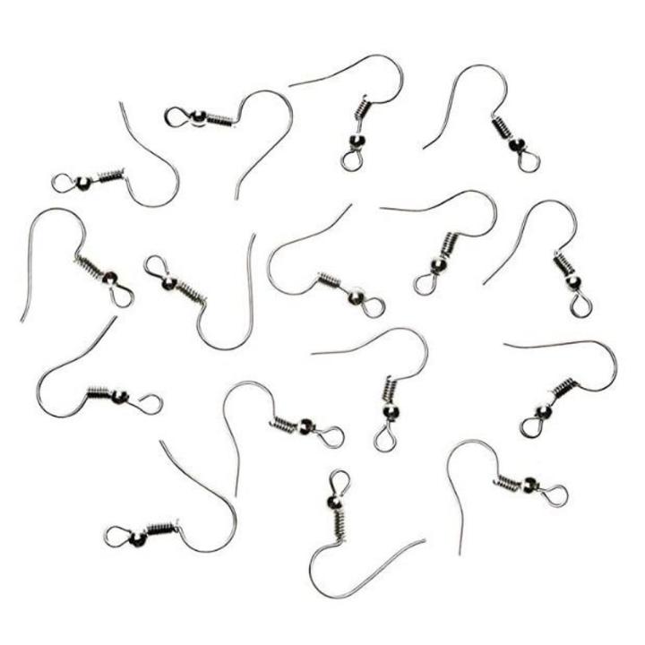 Earring Hooks Base For Jewellery Making Silver (50 Pairs)