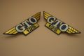 Kawasaki GTO 125 2 Stroke Down Model Front Tanki Tapa Monogram In Metal Made In Thailand (4pcs) in pack. 