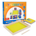 PinShang Sand Tray With Pen 36 Cards Toddler Wooden Sand Tray Toys Write Letters And Numbers Starter Educational Toys Gifts For Kids. 