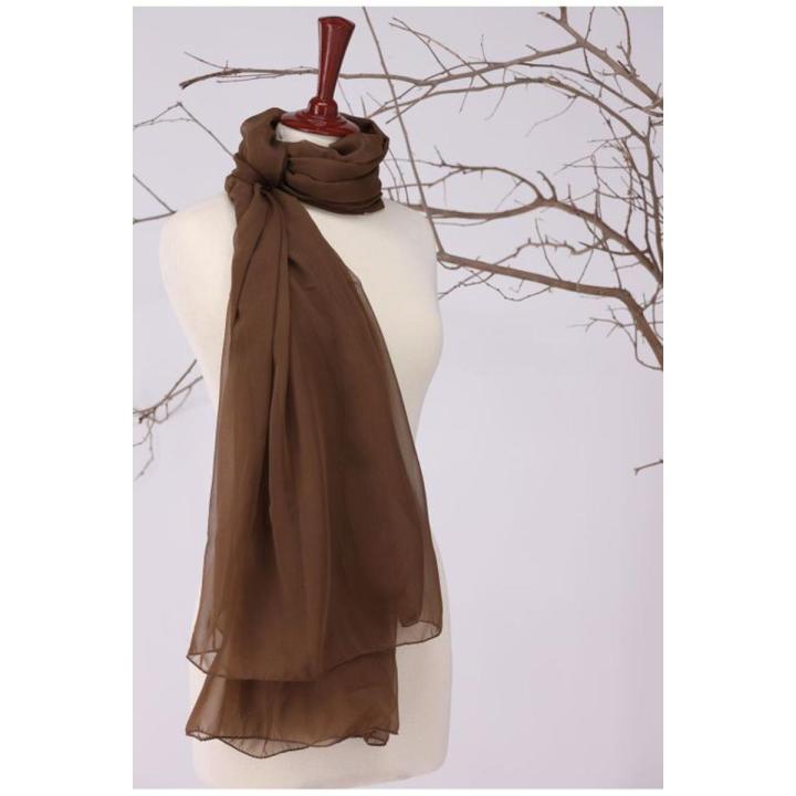 Dark brown Chiffon Dupatta For Girls/Ladies- Chiffon UnStitched Dupatta 2.5 Meter Color Premium Chiffon  Quality Durable Fabric Reasonable Stylish Look Dupatta