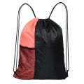 Drawstring Bag Orange Swim Sport Sack PE Bags Water Proof Drawstring Gym Bags for Kids Adults with Outside Zipper and Mesh Pocket Swimming Sports Bag for School, Sports, Swimming, Gym, Travel. 