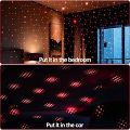 Car USB Atmosphere Ambient Star Light -BIMEE car Interior Lights LED Decorative armrest Box car roof Full Star Projection car Interior Atmosphere Lights - Red Color. 