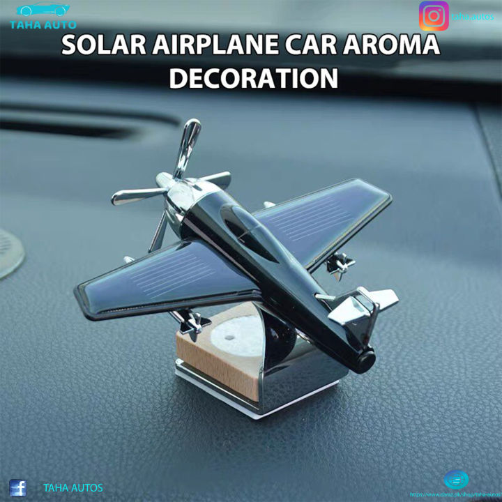 Car Decoration Plan Solar powered aeroplane car air freshener - Car Dashboard Solar Decoration Plane -Aircraft Model