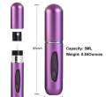 New 5ml Perfume Atomizer Portable Liquid Container For Cosmetics Traveling Mini Aluminum Spray Alcochol Empty Refillable Bottle. 