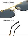 Luxury Square Sunglasses Man Woman Brand Designer Vintage Rimless Sun Glasses Male Female Fashion Retro Mirror Oculos De Sol. 