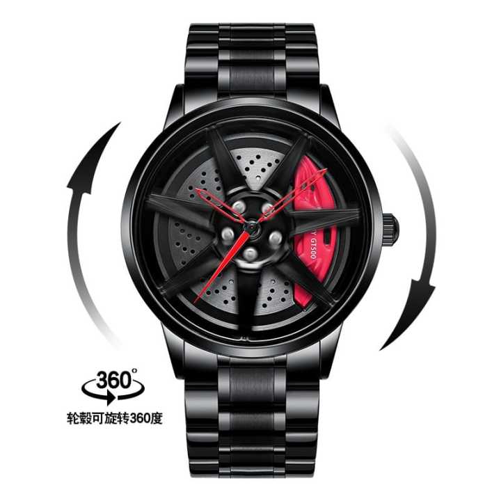 "Men's%20Rotating%20Rim%20Watch%20-%20Automatic%20Sport%20Watch%20with%20Wheel%20Rim%20Design%20%7C%20Waterproof%20&%20Stylish",Car%20Wheel%20Rim%20Hub%20Design%20Sport%20Automatic%20Wristwatch%20-%20Image%205