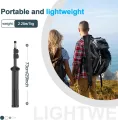 Aluminium 7 Feet Tripod Stand For Ring Light, Mobile Phones & DSLR Cameras - 360 Rotatable Portable & Adjustable 7 Ft Long Tripod With Mobile Holder & Ball Head - Best Use For Videography, Photography, Tiktok, Youtube, Studio Lighting, Equipment - Black. 