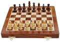 3 in 1 Shoro Collectible Folding Wooden Chess Game Board Set with Magnetic Crafted Pieces,12X12 Inches. 