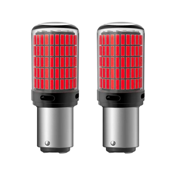 Double Point RED Led Light Bulbs For Car (2 Pcs) 1157 BAY15D For Brake Light Or Turn Signal Waterproof, High Quality, Super Brightness Hazard / Blinker led Lights