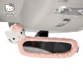 Sanrioed Anime Hello Kitty Kawaii Car Rearview Mirror Plush Cover Cartoon Cat Reversing Decoration Car Interior Accessories Gift. 