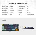 Fantech Mechanical Keyboard Atom 63 - (Mori Edition) and Atom 81 (Mizu Edition) RGB - 3 Pins Hot Swappable ---RED & BLUE SWITCHES. 