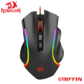 Redragon M607 Griffin RGB USB MMO Gaming Mouse 8 buttons 7200 DPI Ergonomic Design Programmable. 