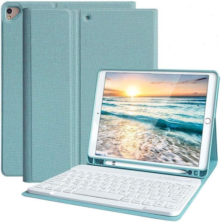 Keyboard Case for iPad 9th/8th/7th Generation 2021/2020/2019, Keyboard Case with Pencil Holder, Detachable Bluetooth Keyboard for 9th/8th/7th Gen 10.2 inch/iPad Air 3/iPad Pro 10.5