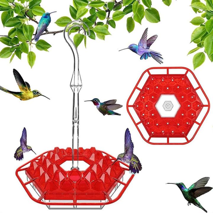 Bird Feeder Hummingbird Feeder with Perch and Built-in Ant Moat Easy to Clean Outdoor Hanging Yard Garden Decoration