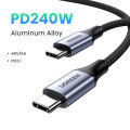 UGREEN 240W USB C To USB Type C Cable Ultra Fast Charging Cable PD 240W Fast Charger 5A USB For Samsung Galaxy S25 S24 Ultra A iPhone 16 Max Pro OPPO Reno 12 Find N Xiaomi 15 14 Pro Redmi K70 60 Pro Huawei Mate 70 60. 