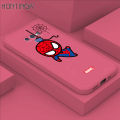 Hontinga for Samsung Galaxy Note 9 Case Cute Marvel Avengers Cartoon Spiderman Spider Man Phone Case Square Edge Silicone Cases Full Lens Cover Shockproof Protection Case. 