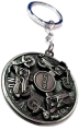 Rotating Harley Davidson Bike Spinner Model Keyring & Keychain - Assorted Metallic Grey Colour (Classic Bikes Edition). 