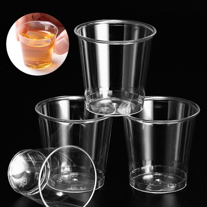 50Pcs/Pack Mini Clear Plastic Disposable Party  Glasses Jelly Cups Tumblers