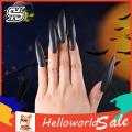 HelloWorld Ghost Nails High Gloss Halloween Costume Party Witch Nails. 
