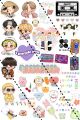 KPOP BTS sticker bt21 stickers bangtan boys bts uncut stickers ( but 4 get 1 free). 