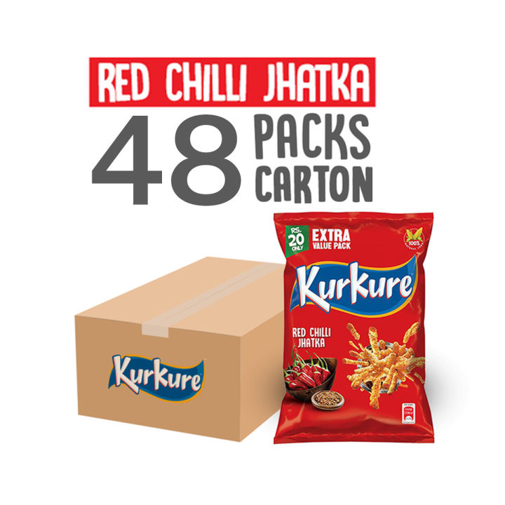 Kurkure Red Chilli Jhatka Rs. 20 - Pack of 48