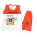 Sando/T-Shirts For Kids Babys Boy Round Neck Tank Top Kids Graphic Sando Olive Green/Grey Summer Collection Suit T-Shirt and Short For Baba Down Town Print Coton Jersy Body Suit. 