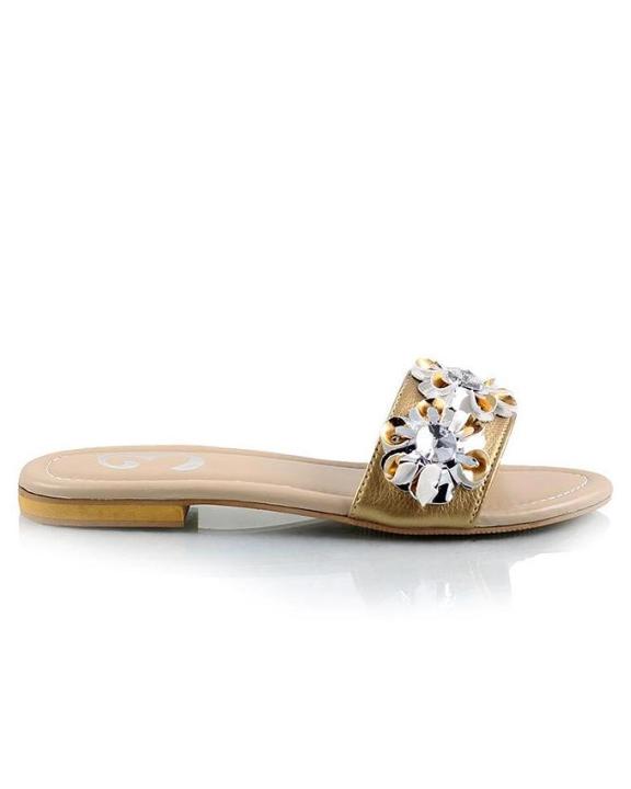 Gold%20Faux%20Leather%20Slippers%20For%20Women%20-%20Image%204