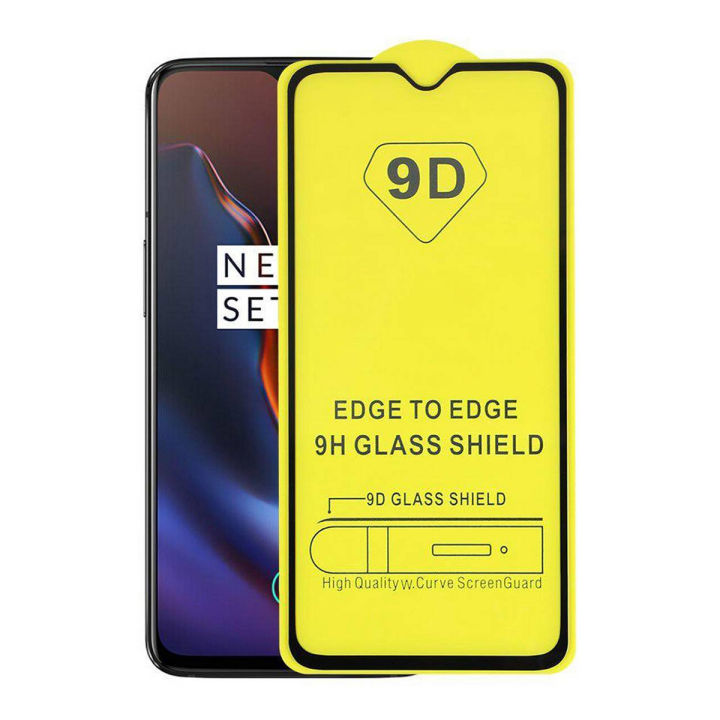 OnePlus 7 Full Black 9D Tempered Glass Screen Protector - Edge to Edge